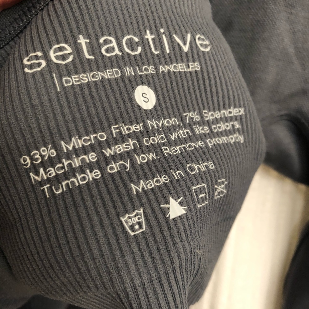✖️SOLD✖️Set Active ribbed too in slate Small - Picture 15 of 16